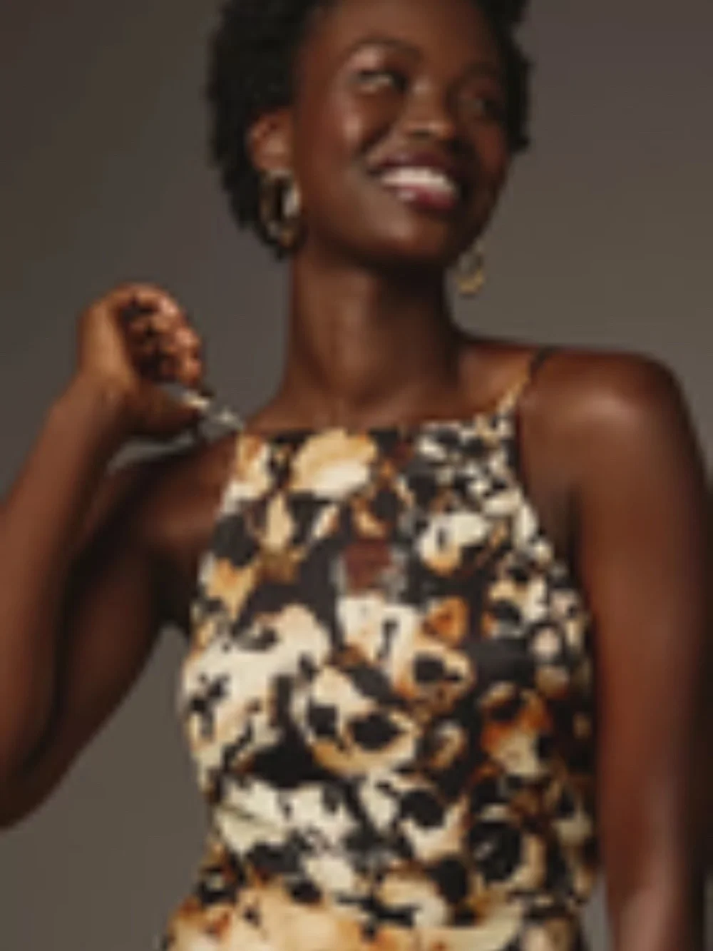 Anthropologie Conditions Apply High-Neck Midi Slip Dress Large - Picture 3 of 9